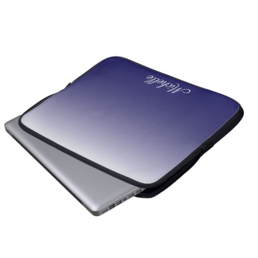 Personalisierter Gradientenblau Laptopschutzhülle (Vorne Knopf)