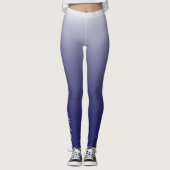 Personalisierter Gradientenblau Leggings (Vorderseite)