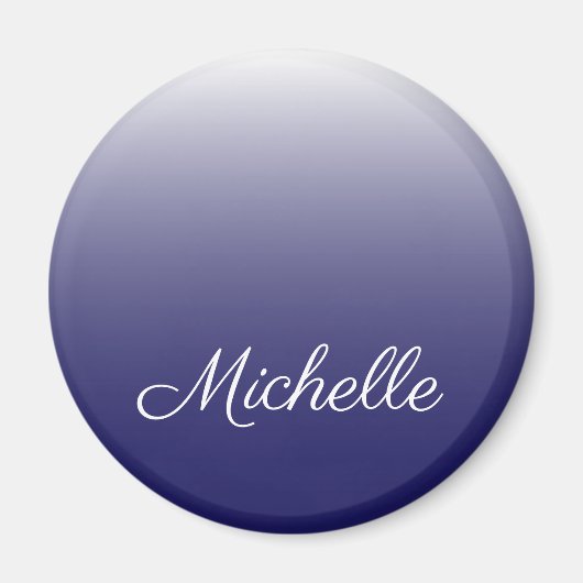 Personalisierter Gradientenblau Magnet (Vorne)