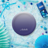 Personalisierter Gradientenblau Pappteller (Party)