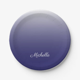 Personalisierter Gradientenblau Pappteller