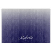 Personalisierter Gradientenblau Schneidebrett (Vorderseite)