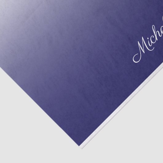 Personalisierter Gradientenblau Seidenpapier (Ausschnitt)