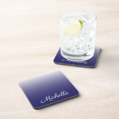 Personalisierter Gradientenblau Untersetzer (Rechte Seite)