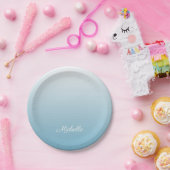 Personalisierter Gradientengel Pappteller (Party)