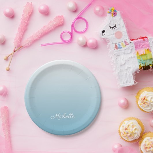 Personalisierter Gradientengel Pappteller (Party)