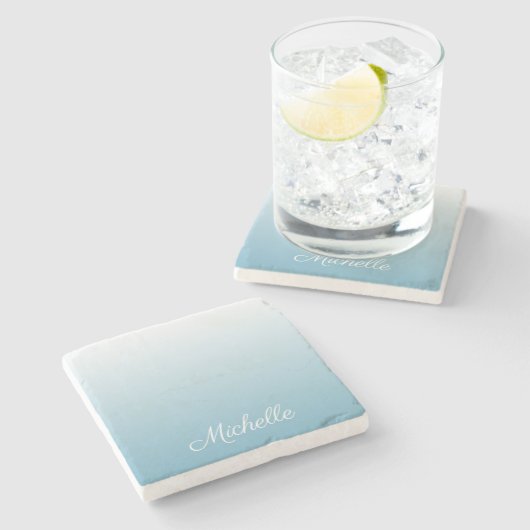 Personalisierter Gradientengel Steinuntersetzer (Seitenansicht)