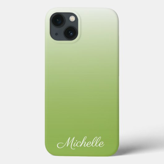 Personalisierter Gradientengrün Case-Ma Case-Mate iPhone Hülle (Rückseite)