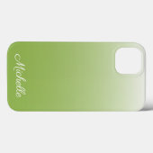 Personalisierter Gradientengrün Case-Ma Case-Mate iPhone Hülle (Rückseite (Horizontal))