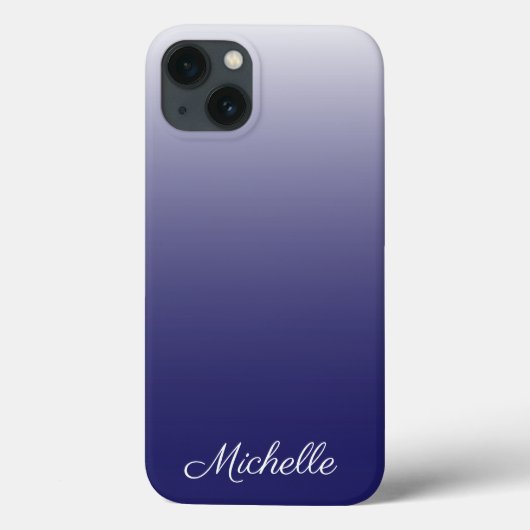 Personalisierter Gradientenombre marineblaue Case- Case-Mate iPhone Hülle (Rückseite)