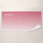 Personalisierter Gradientenrosa Badehandtuch (Badehandtuch)