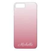 Personalisierter Gradientenrosa Case-Mate iPhone Hülle (Rückseite)