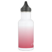 Personalisierter Gradientenrosa Edelstahlflasche (Links)