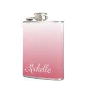 Personalisierter Gradientenrosa Flachmann (Links)