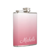 Personalisierter Gradientenrosa Flachmann (Rechts)