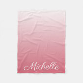 Personalisierter Gradientenrosa Fleecedecke (Vorderseite)