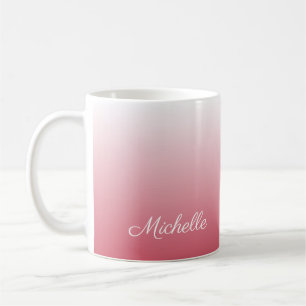 Personalisierter Gradientenrosa Kaffeetasse