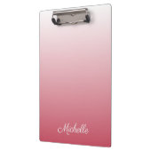 Personalisierter Gradientenrosa Klemmbrett (Links)