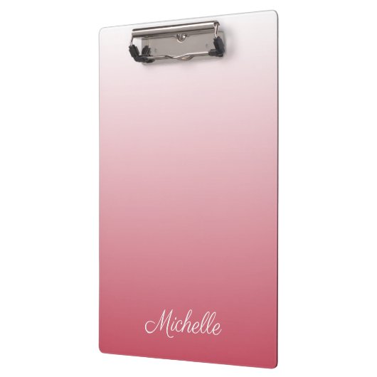 Personalisierter Gradientenrosa Klemmbrett (Links)