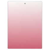 Personalisierter Gradientenrosa Klemmbrett (Rückseite)