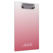Personalisierter Gradientenrosa Klemmbrett (Rechts)