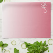 Personalisierter Gradientenrosa Küchentuch (Gefaltet)