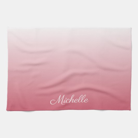Personalisierter Gradientenrosa Küchentuch (Horizontal)