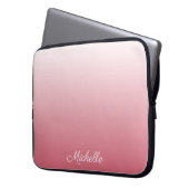 Personalisierter Gradientenrosa Laptopschutzhülle (Vorderseite Links)