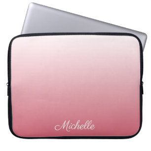 Personalisierter Gradientenrosa Laptopschutzhülle