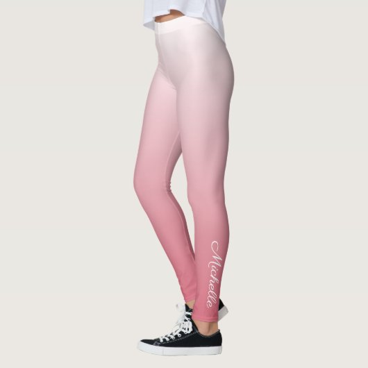 Personalisierter Gradientenrosa Leggings (Links)
