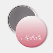 Personalisierter Gradientenrosa Magnet (Vorderseite/Rückseite)