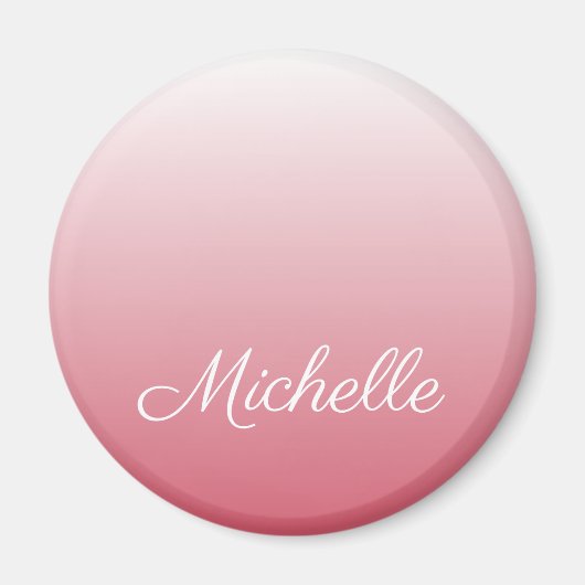 Personalisierter Gradientenrosa Magnet (Vorne)