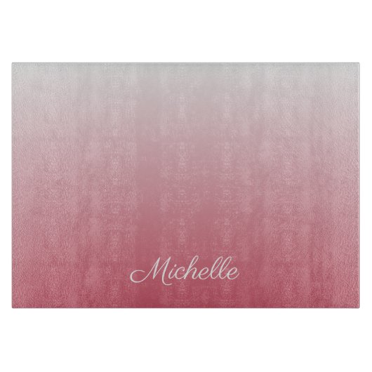 Personalisierter Gradientenrosa Schneidebrett (Vorderseite)