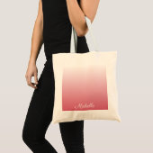 Personalisierter Gradientenrosa Tragetasche (Vorderseite (Produkt))