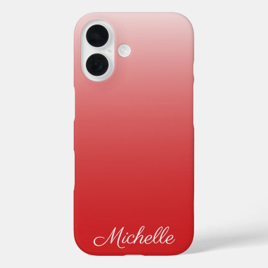 Personalisierter Gradientenrot Case-Mate iPhone Hülle (Rückseite)