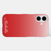 Personalisierter Gradientenrot Case-Mate iPhone Hülle (Rückseite (Horizontal))