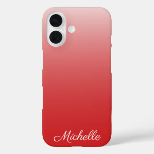 Personalisierter Gradientenrot iPhone 16 Hülle