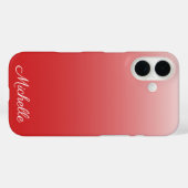 Personalisierter Gradientenrot Case-Mate iPhone Hülle (Rückseite (Horizontal))