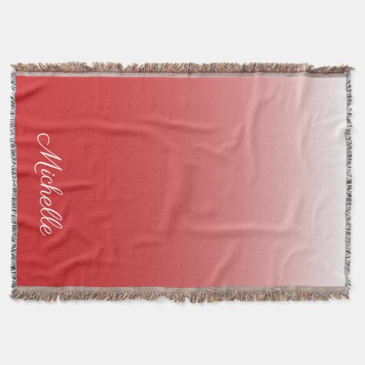 Personalisierter Gradientenrot Decke (Vorderseite)
