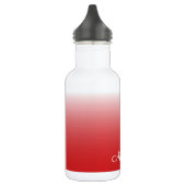 Personalisierter Gradientenrot Edelstahlflasche (Links)