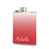 Personalisierter Gradientenrot Flachmann (Links)