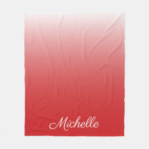 Personalisierter Gradientenrot Fleecedecke