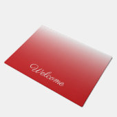 Personalisierter Gradientenrot Fußmatte (Schrägansicht)