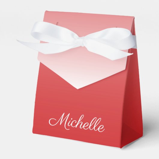 Personalisierter Gradientenrot Geschenkschachtel (Vorderseite)