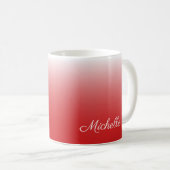 Personalisierter Gradientenrot Kaffeetasse (VorderseiteRechts)