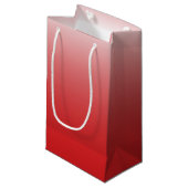 Personalisierter Gradientenrot Kleine Geschenktüte (Vorderseite Schrägansicht)