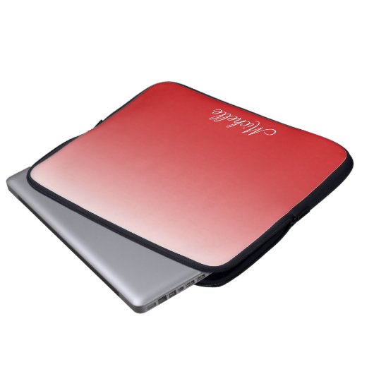 Personalisierter Gradientenrot Laptopschutzhülle (Vorne Knopf)