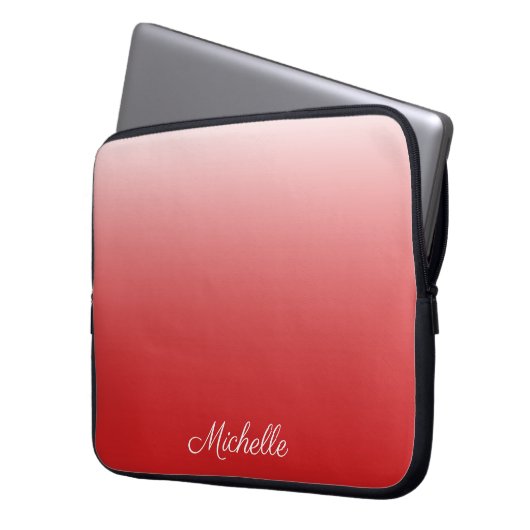 Personalisierter Gradientenrot Laptopschutzhülle (Vorderseite Links)