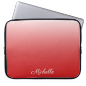 Personalisierter Gradientenrot Laptopschutzhülle (Vorderseite)