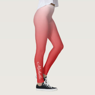 Personalisierter Gradientenrot Leggings